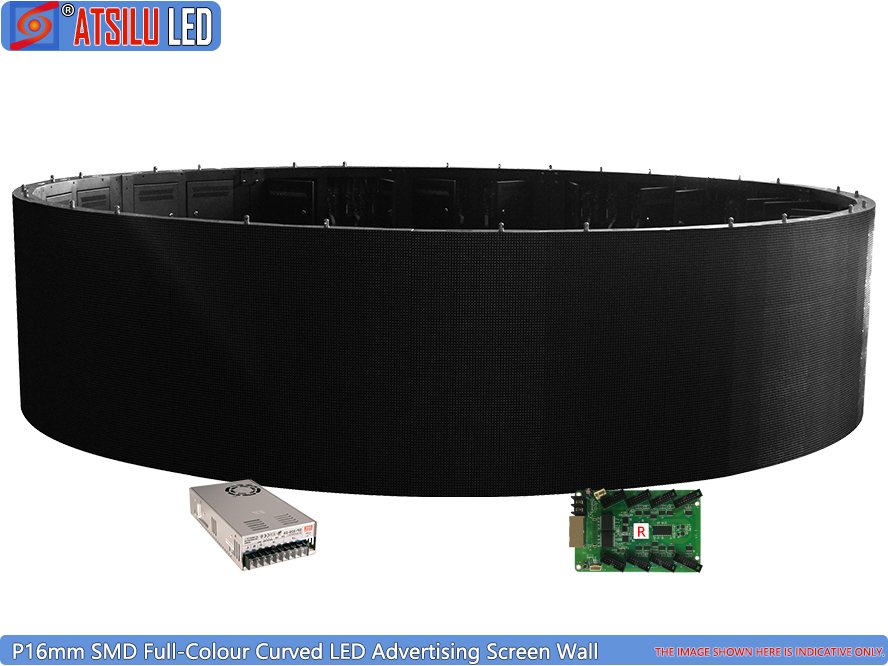 P16mm SMD Full-Colour Curved LED Advertising Screen Wall Circle